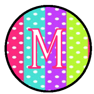 Initials - Colorful Polka Dots Badge ID Reel