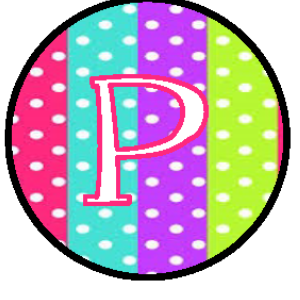 Initials - Colorful Polka Dots Badge ID Reel