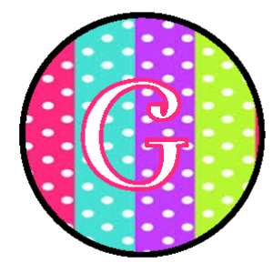 Initials - Colorful Polka Dots Badge ID Reel