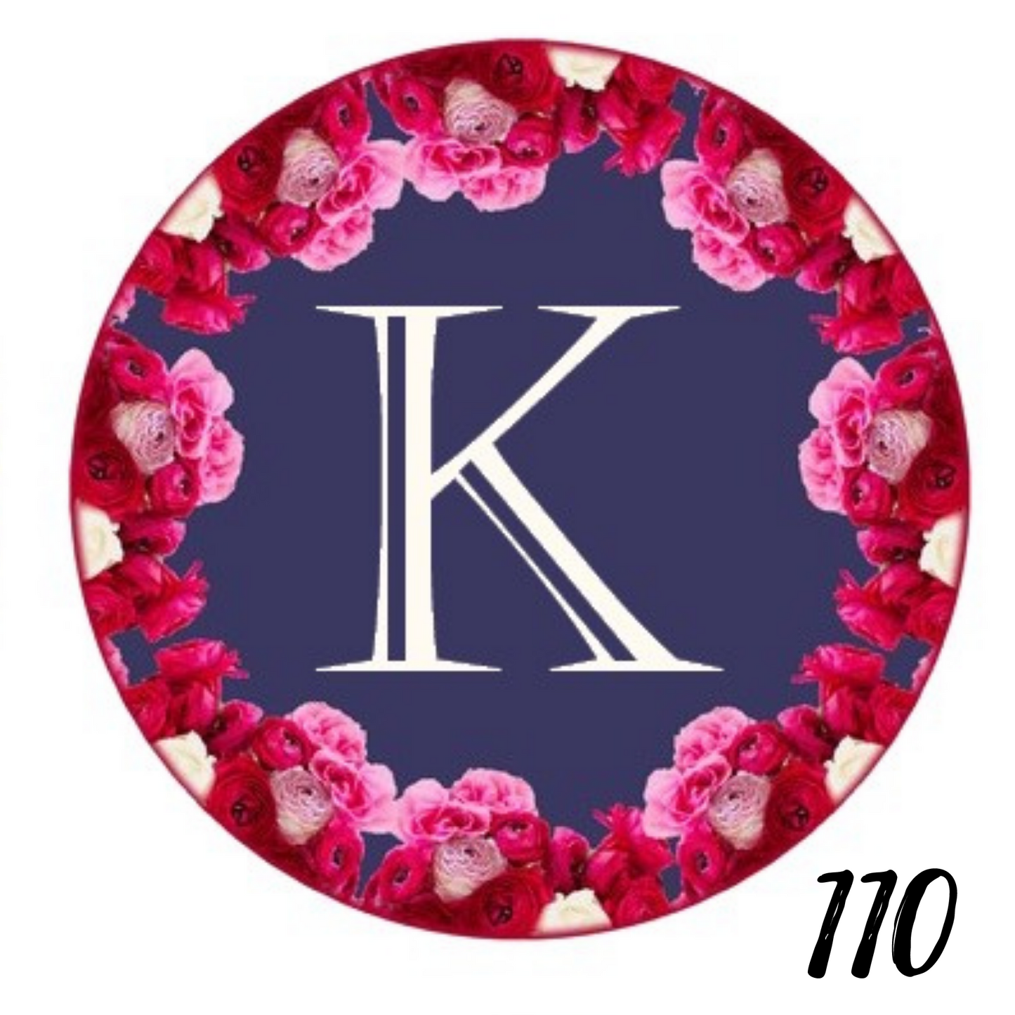 Initials - Blue Floral  Badge ID Reel