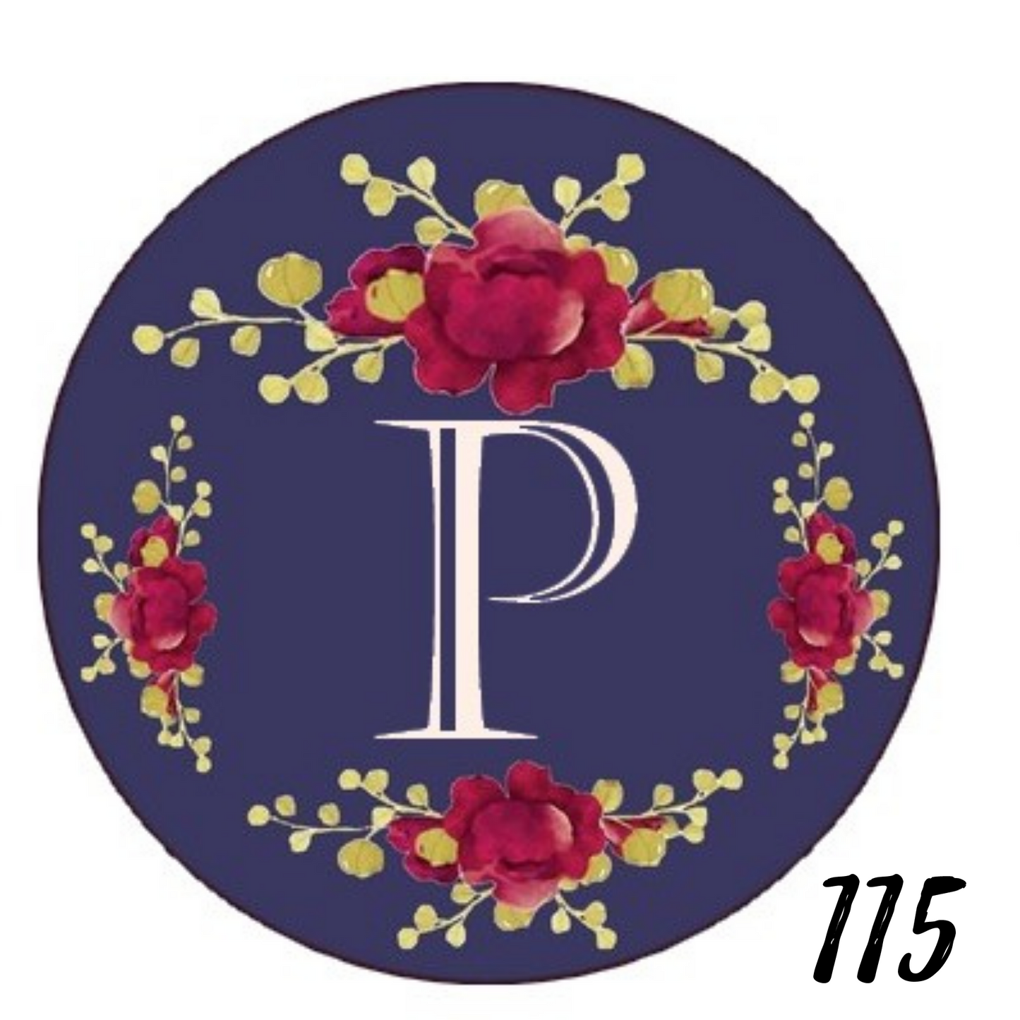 Initials - Blue Floral  Badge ID Reel