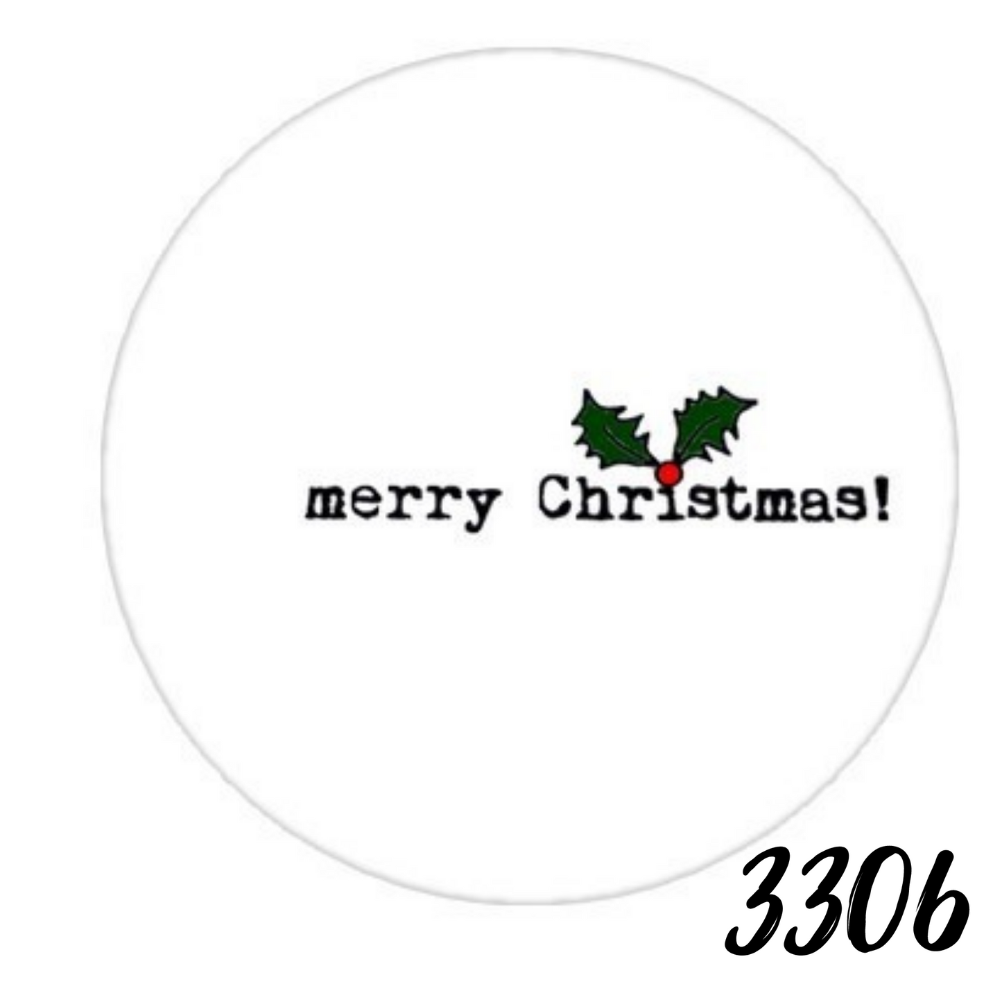 White Christmas Holiday Badge ID Reel