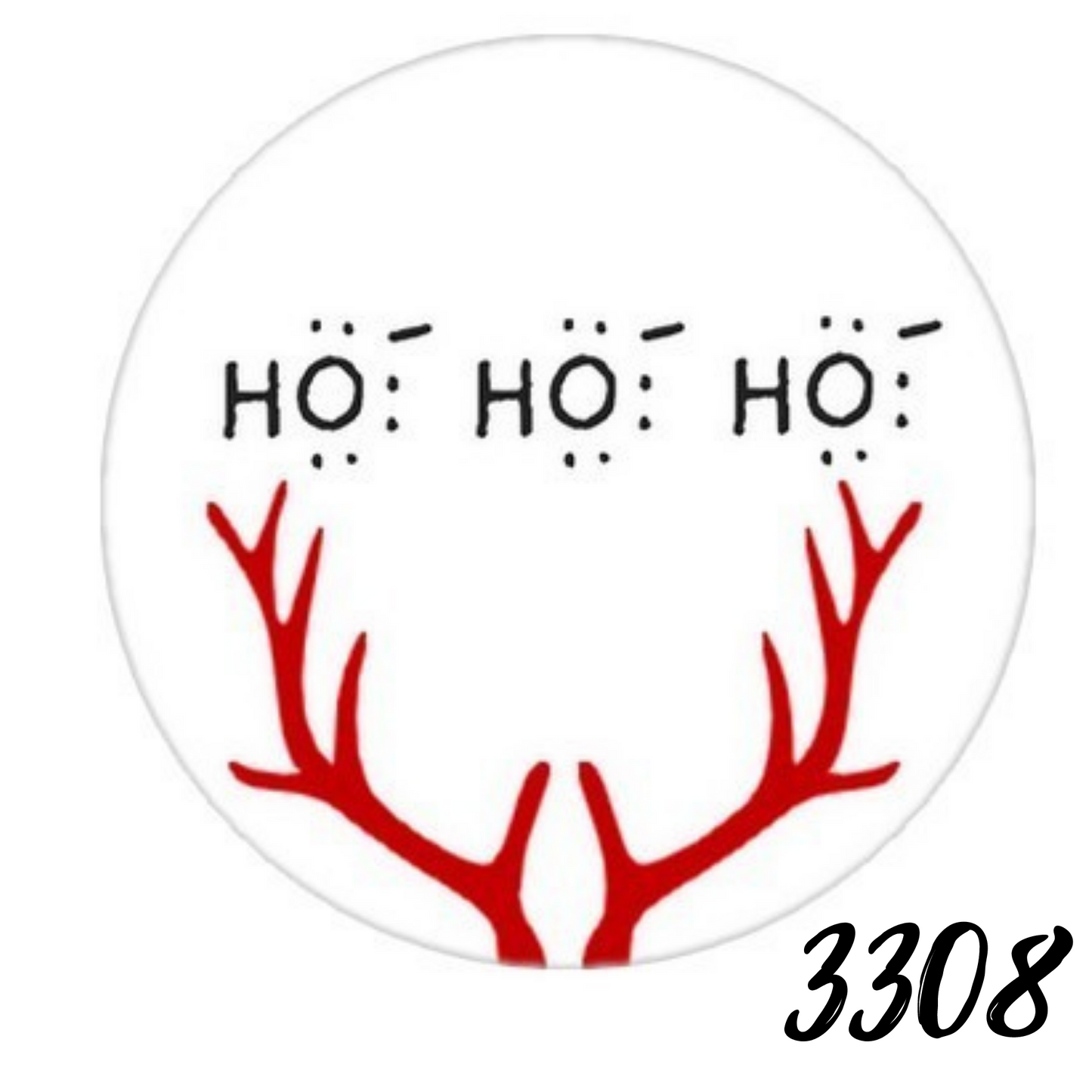 White Christmas Holiday Badge ID Reel