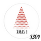 White Christmas Holiday Badge ID Reel